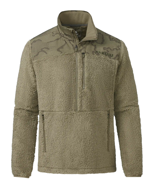 Sherpa Fleece Zip Pullover | Arctic Shadow Tonal