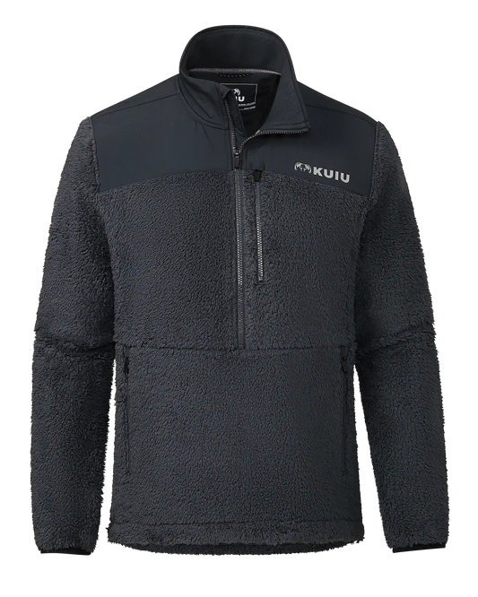 Sherpa Fleece Zip Pullover | Nightfall