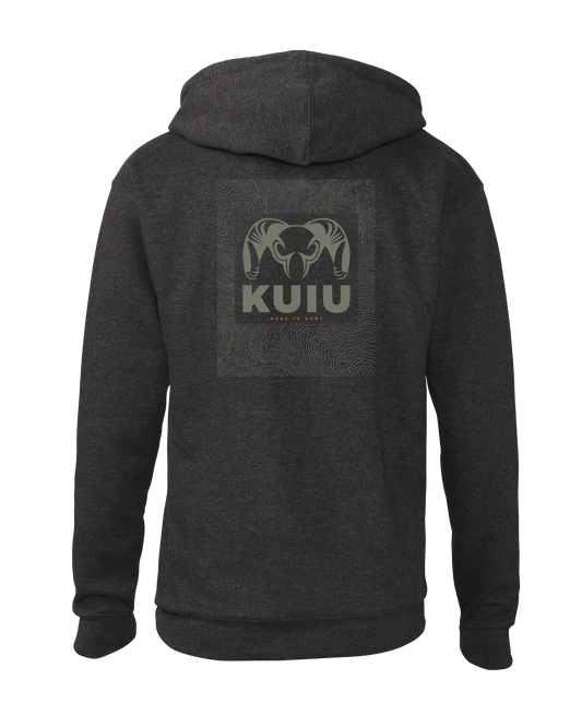 KUIU Topo Back Logo Hoodie | Charcoal