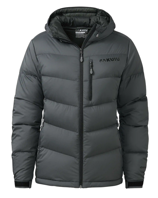 Women's Super Down PRO Hooded Jacket | Gunmetal